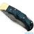 Blue Wood 6.5'' Custom Handmade Damascus Steel Brass Bolster Back Lock Folding Pocket Knife - Image 4