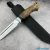 Beautiful gift knife with a forged blade made of laminated Damascus steel, 100% handmade - # 24 (made in Russia)