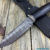 Beautiful knife with forged Damascus steel blade, 100% handmade - # 140 (made in Russia)