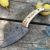 Beautiful knife with forged Damascus steel blade, 100% handmade - # 104 (made in Russia)
