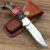 KBS Knives Store Exquisite D2 Steel Utility Folding Pocket Knife with Rosewood-Exotic Pakka Wood Handle and Leather Case - Image 1